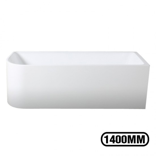 1400x750x610mm Corner Bathtub Right Corner Back to Wall Acrylic White Bath Tub